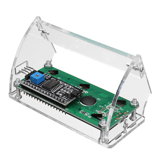 IIC / I2C 1602 Blue Backlight LCD Display Module With Shell Bracket