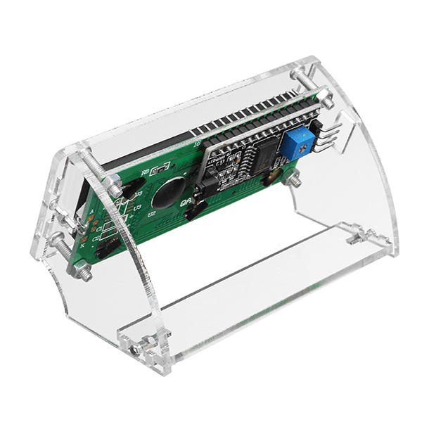 IIC / I2C 1602 Blue Backlight LCD Display Module With Shell Bracket